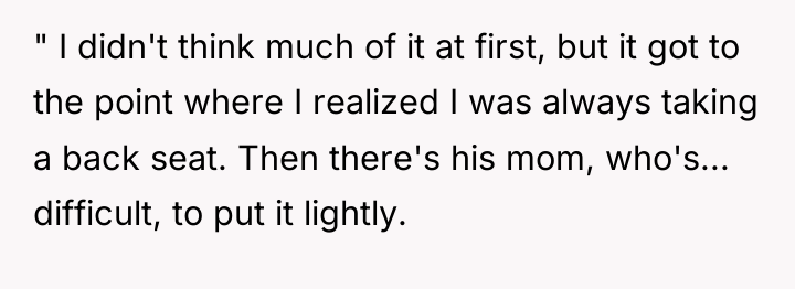 " I didn't think much of it at first, but...