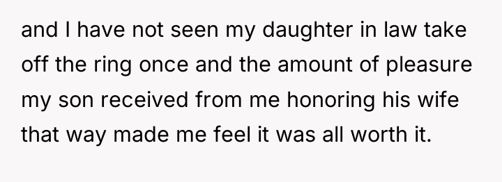 and I have not seen my daughter in law take...