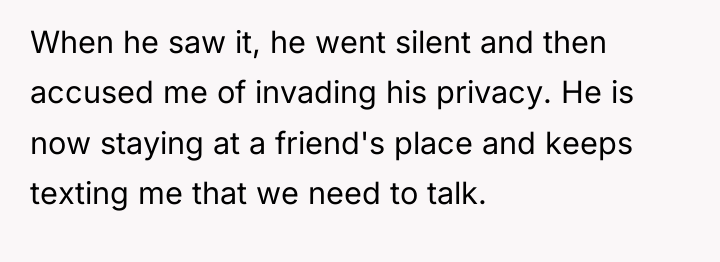 When he saw it, he went silent and then accused...