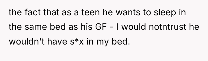 the fact that as a teen he wants to sleep...