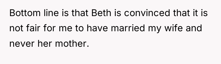 Bottom line is that Beth is convinced that it is...