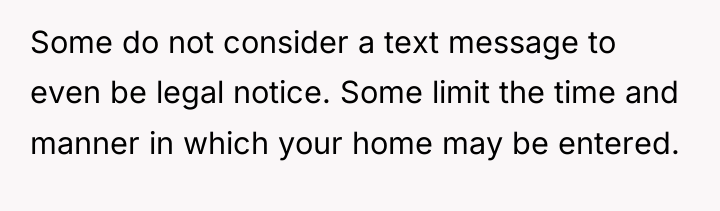 Some do not consider a text message to even be...