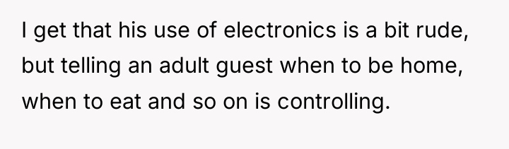 I get that his use of electronics is a bit...