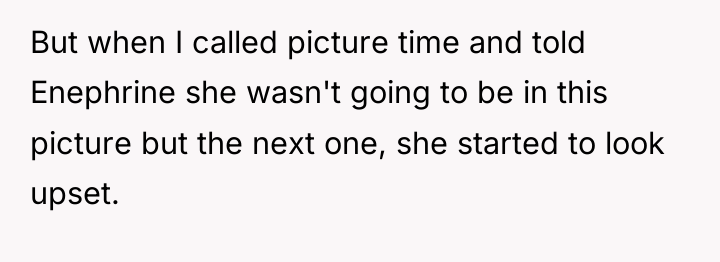 But when I called picture time and told Enephrine she...