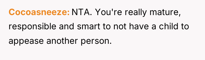 Cocoasneeze NTA. You're really mature, responsible and smart to not...