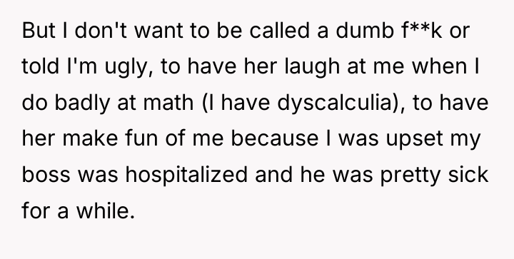 But I don't want to be called a dumb f**k...