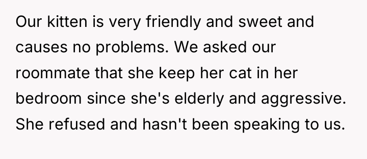 Our kitten is very friendly and sweet and causes no...