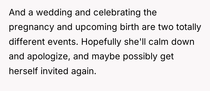 And a wedding and celebrating the pregnancy and upcoming birth...