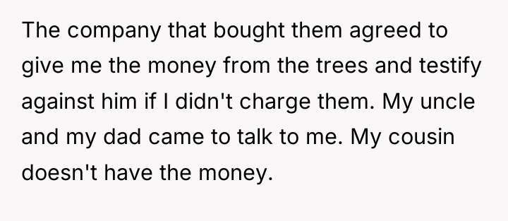 The company that bought them agreed to give me the...