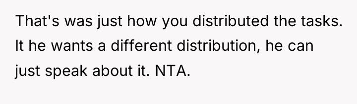 That's was just how you distributed the tasks. It he...
