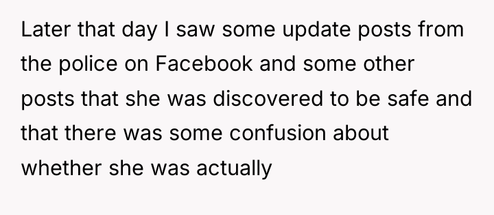 Later that day I saw some update posts from the...
