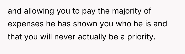 and allowing you to pay the majority of expenses he...
