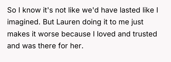 So I know it's not like we'd have lasted like...