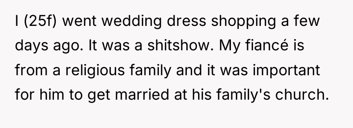 I (25f) went wedding dress shopping a few days ago....