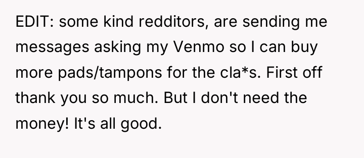EDIT: some kind redditors, are sending me messages asking my...