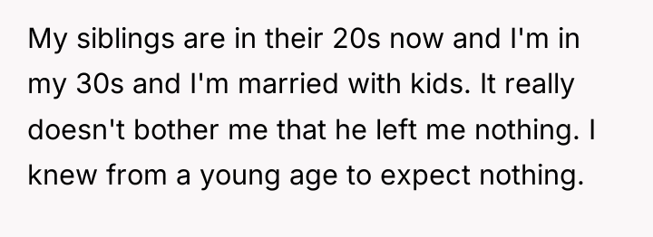 My siblings are in their 20s now and I'm in...