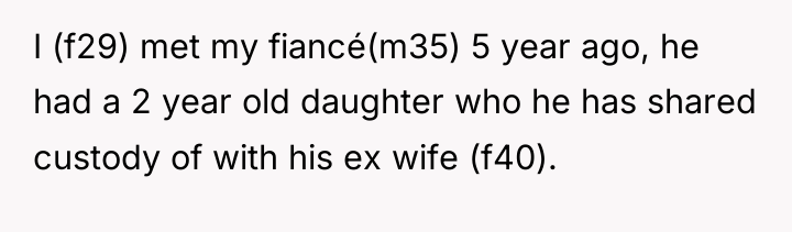 I (f29) met my fiancé(m35) 5 year ago, he had...
