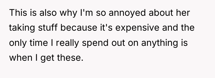 This is also why I'm so annoyed about her taking...