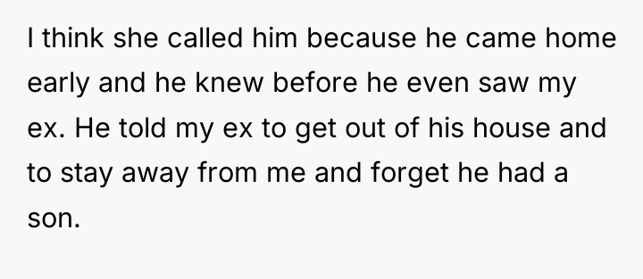 I think she called him because he came home early...