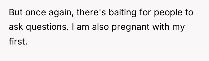 But once again, there's baiting for people to ask questions....