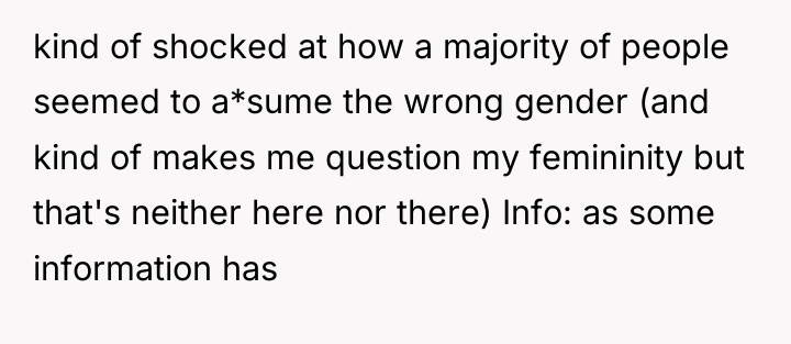 kind of shocked at how a majority of people seemed...