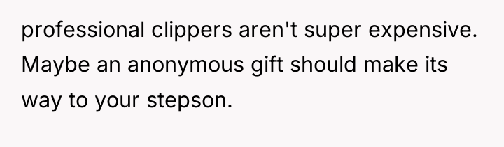 professional clippers aren't super expensive. Maybe an anonymous gift should...