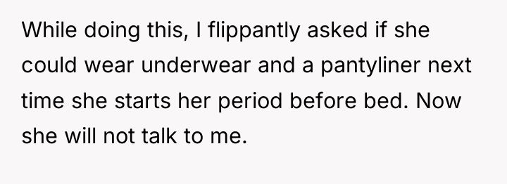While doing this, I flippantly asked if she could wear...