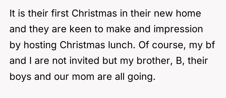 It is their first Christmas in their new home and...