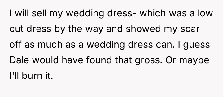 I will sell my wedding dress- which was a low...