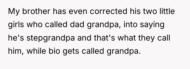 My brother has even corrected his two little girls who...