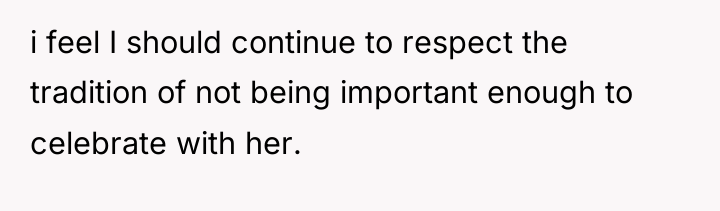 i feel I should continue to respect the tradition of...
