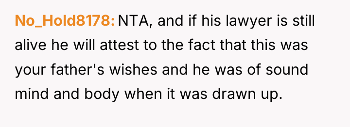No_Hold8178 NTA, and if his lawyer is still alive he...
