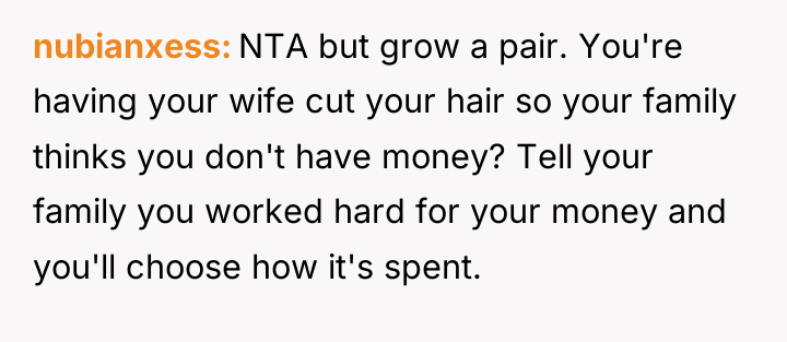 nubianxess NTA but grow a pair. You're having your wife...
