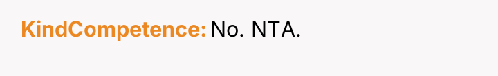 KindCompetence No. NTA.