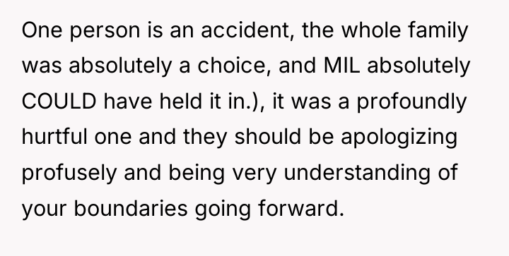 One person is an accident, the whole family was absolutely...