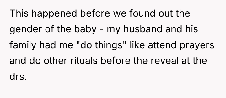This happened before we found out the gender of the...