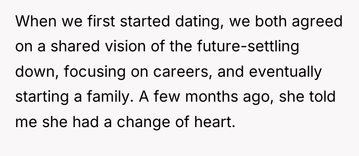 When we first started dating, we both agreed on a...
