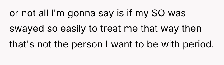 or not all I'm gonna say is if my SO...