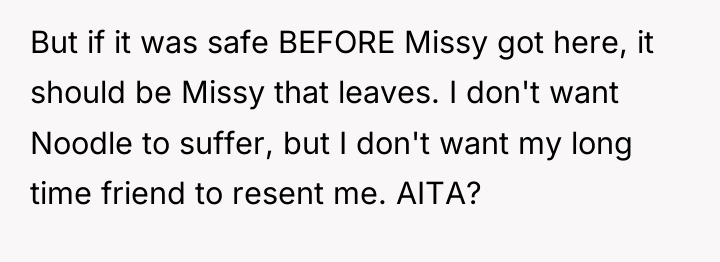 But if it was safe BEFORE Missy got here, it...