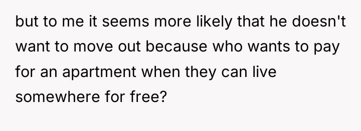 but to me it seems more likely that he doesn't...