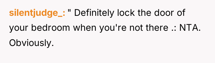 silentjudge_ " Definitely lock the door of your bedroom when...