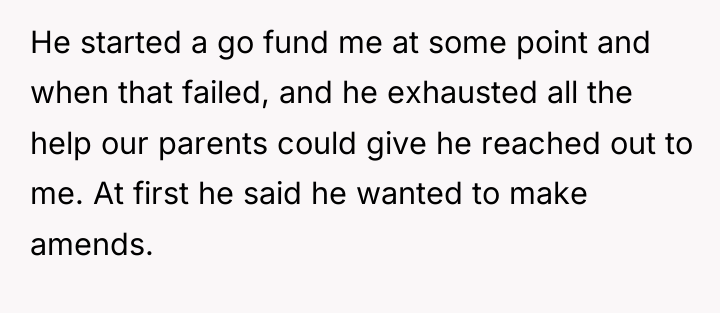 He started a go fund me at some point and...