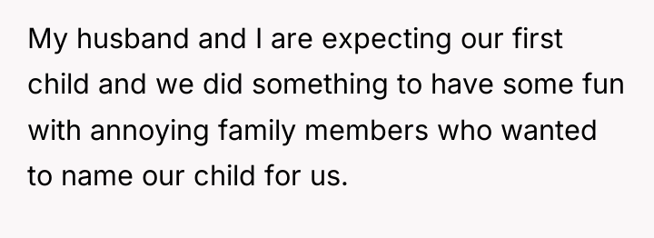 My husband and I are expecting our first child and...