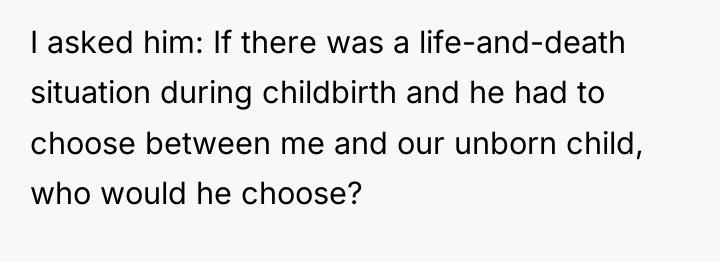 I asked him: If there was a life-and-death situation during...