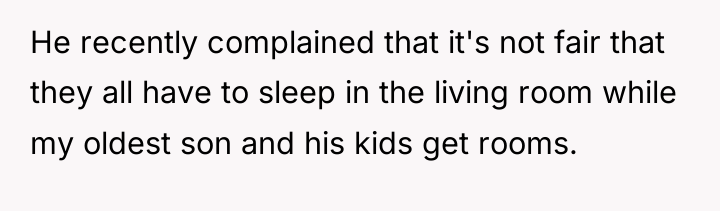 He recently complained that it's not fair that they all...