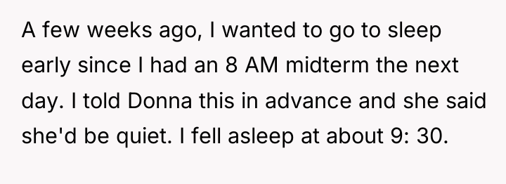 A few weeks ago, I wanted to go to sleep...