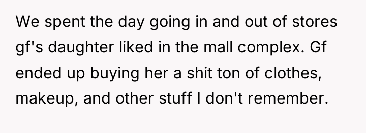 We spent the day going in and out of stores...