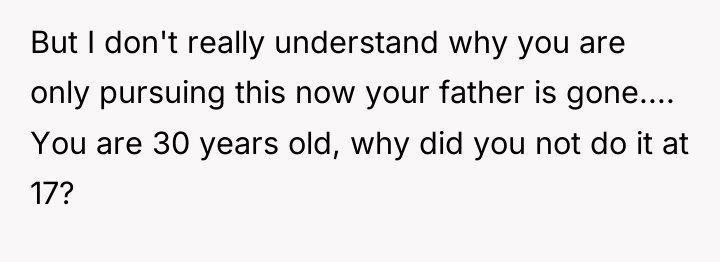 But I don't really understand why you are only pursuing...