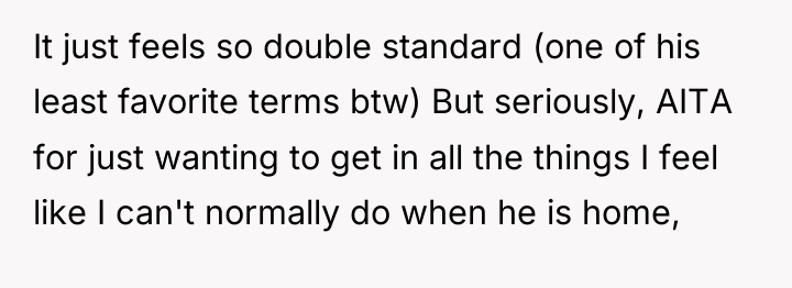 It just feels so double standard (one of his least...