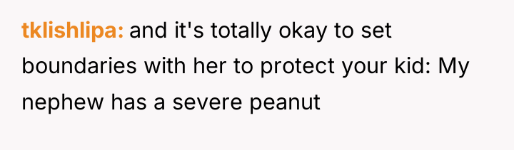 tklishlipa and it's totally okay to set boundaries with her...